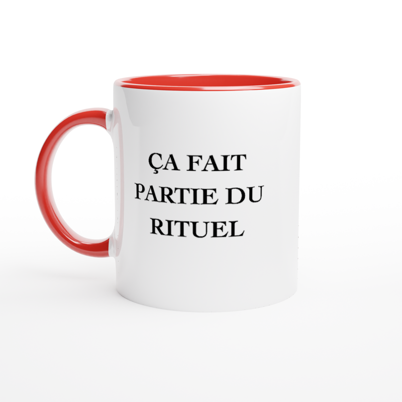 Mug en céramique blanche 325 ml (11 oz) avec intérieur coloré
