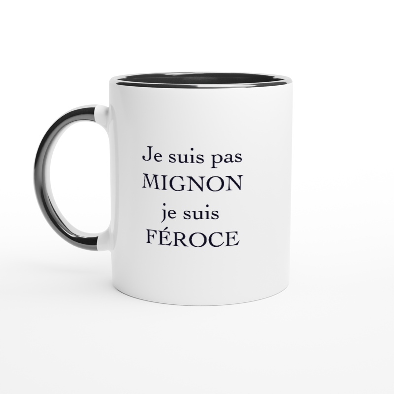 Mug en céramique blanche 325 ml (11 oz) avec intérieur coloré