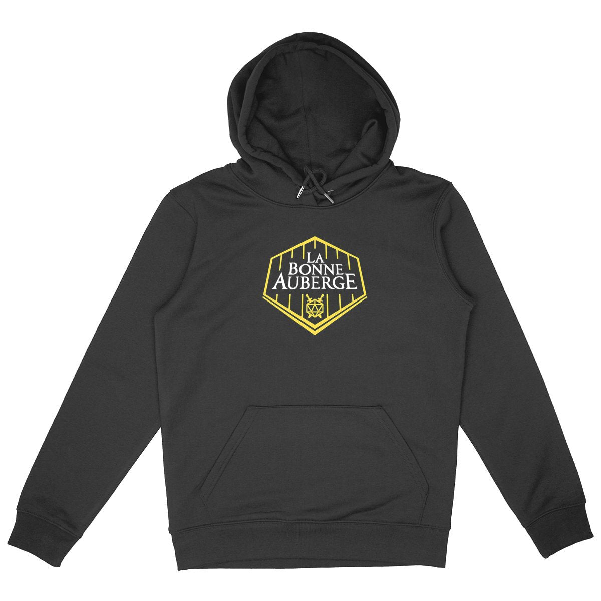 Hoodie unisexe logo jaune