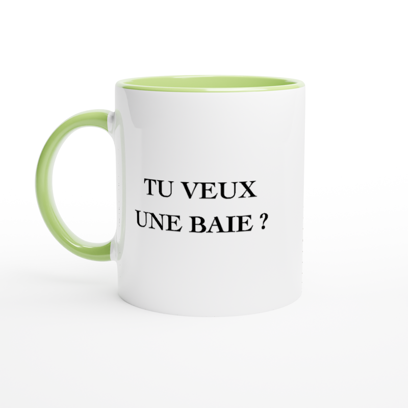 Mug en céramique blanche 325 ml (11 oz) avec intérieur coloré