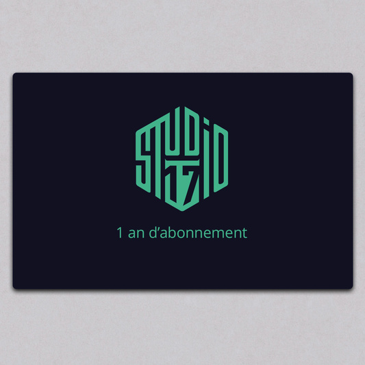 Carte cadeau 1 an d'abonnement à la plateforme Studio17